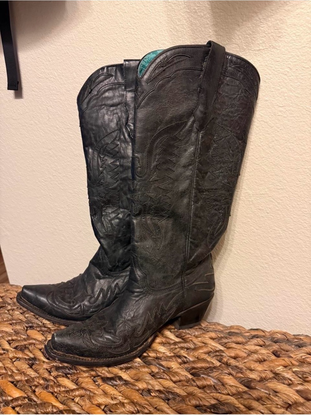 Corral A4047 Black Leather Western Cowboy Boots